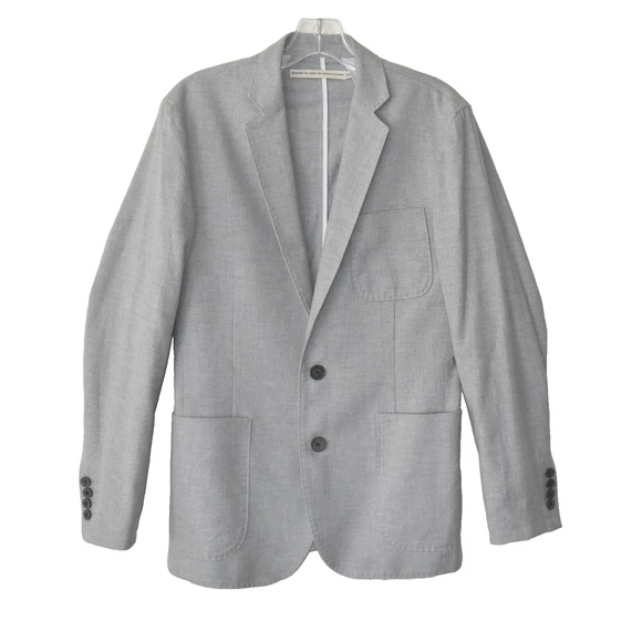 A8 NEW SHADES OF GREY BY MICAH COHEN Grey Linen/Cotton Sport Coat Blazer Sz 36R - Picture 1 of 7